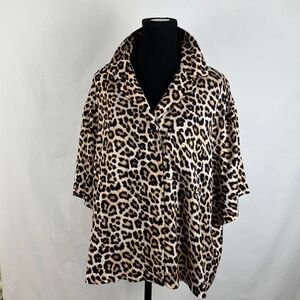 H&M Animal Print Blouse Size Large